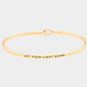 Let Your Light Shine gold tone bracelet